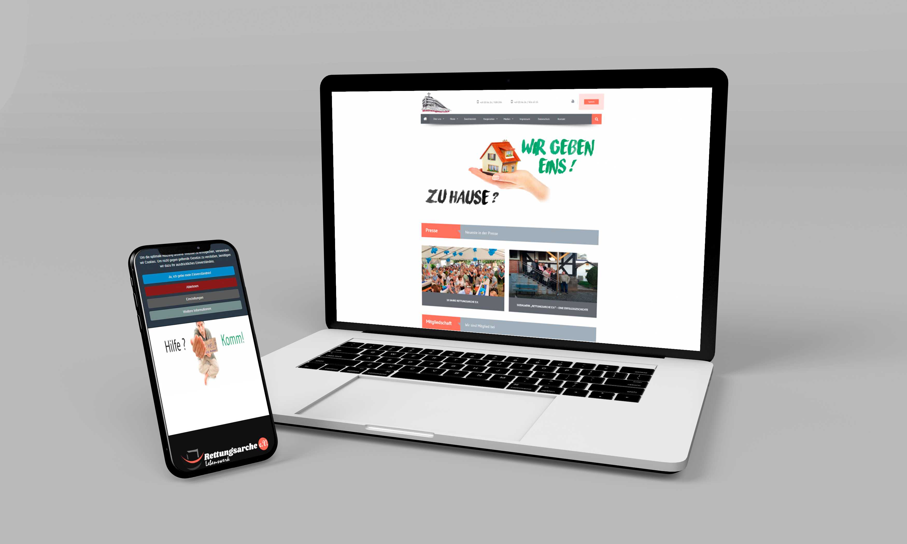 Corporate website of the German Rehabilitation Center rettungsarche.eu